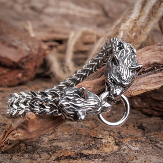 Fenrir Head Wolf Bracelet