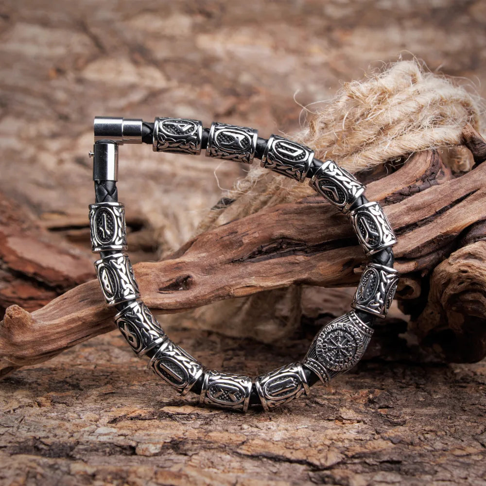 Viking Runes Beads Bracelet