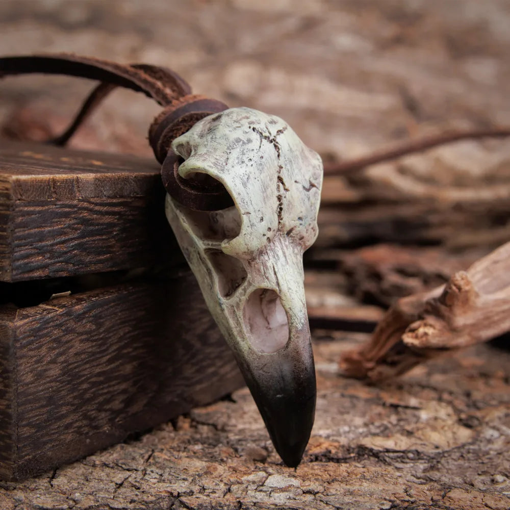 Raven Skull Necklace