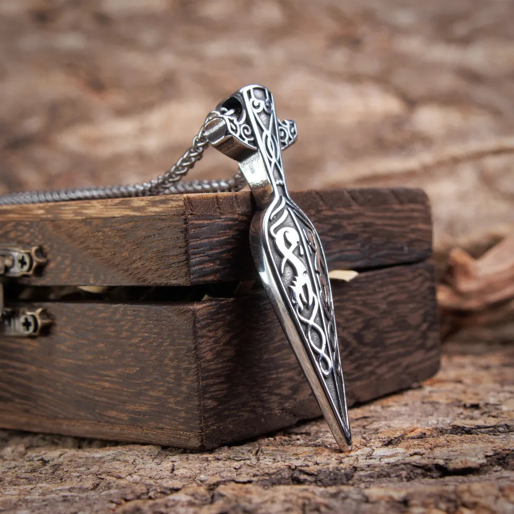 Viking Sword Spear Necklace