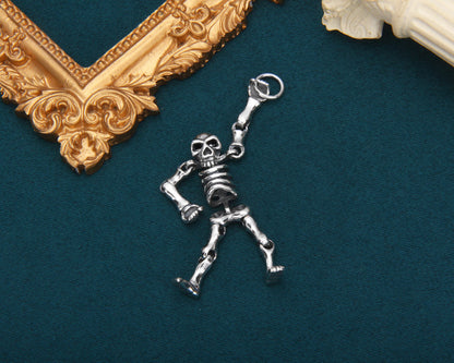 Gymnast Skull Skeleton Pendant