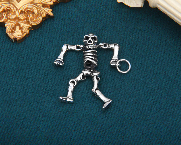 Gymnast Skull Skeleton Pendant