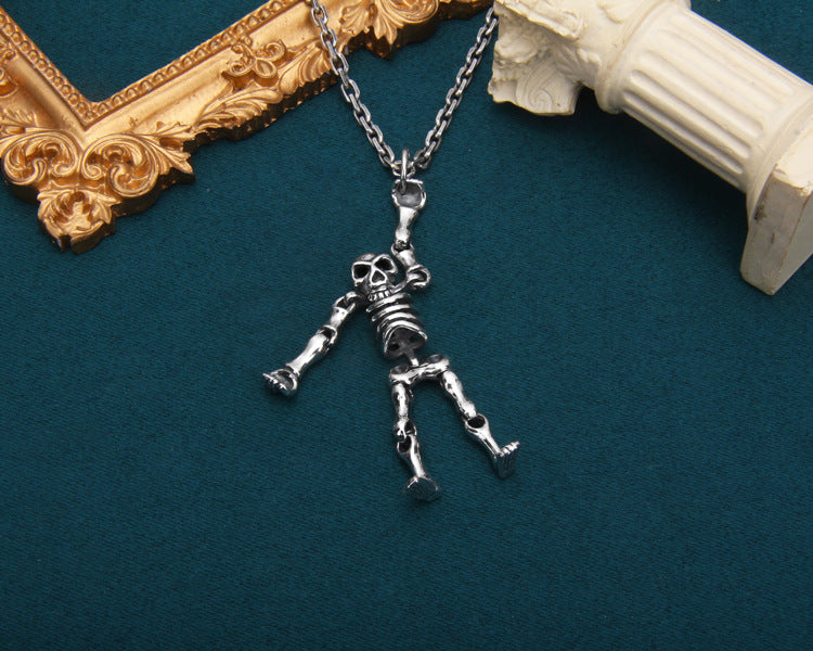 Gymnast Skull Skeleton Pendant