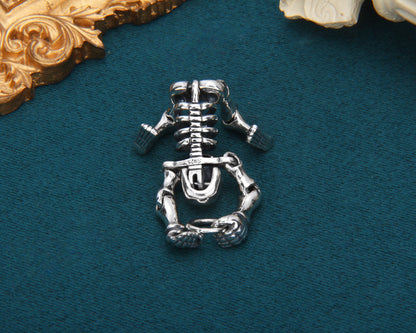 Gymnast Skull Skeleton Pendant