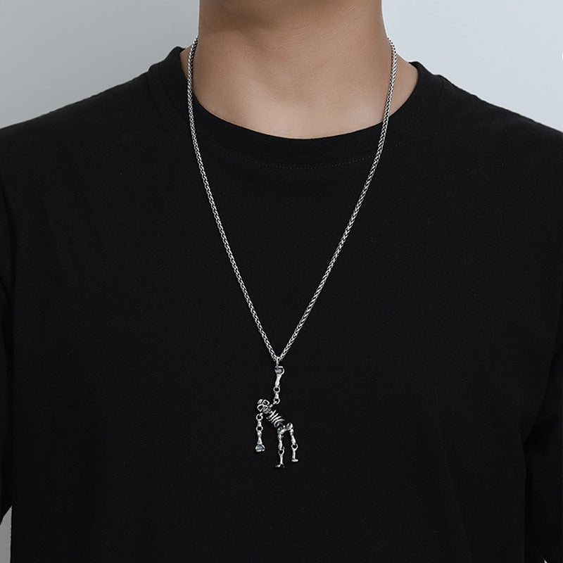 Gymnast Skull Skeleton Pendant