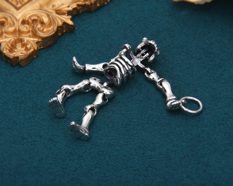 Gymnast Skull Skeleton Pendant