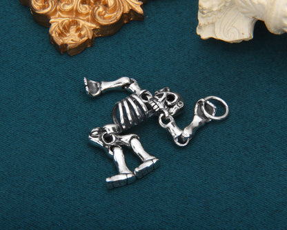 Gymnast Skull Skeleton Pendant