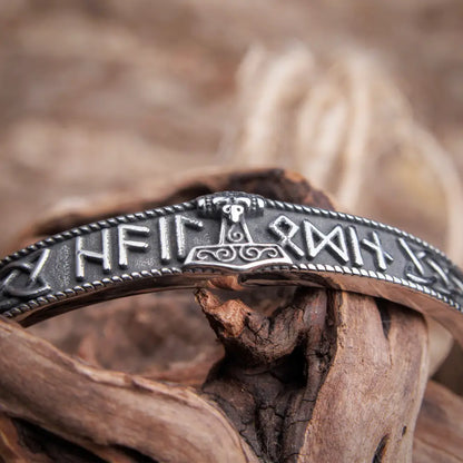 Nordic Runes Mjolnir Hammer Bracelet