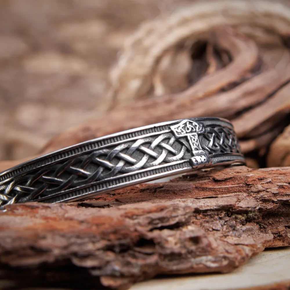 Nordic Runes Mjolnir Hammer Bracelet