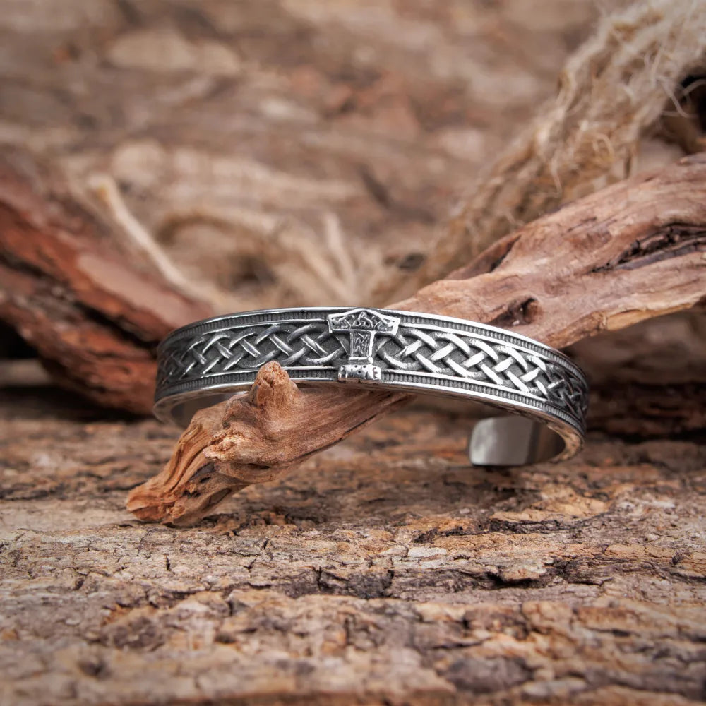 Nordic Runes Mjolnir Hammer Bracelet