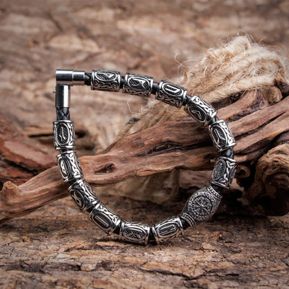 Viking Runes Beads Bracelet