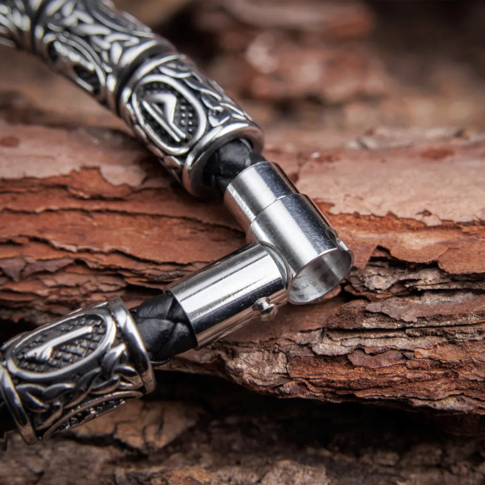 Viking Runes Beads Bracelet