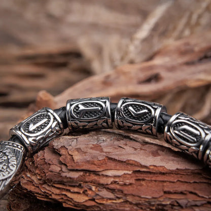 Viking Runes Beads Bracelet