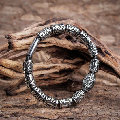 Viking Runes Beads Bracelet