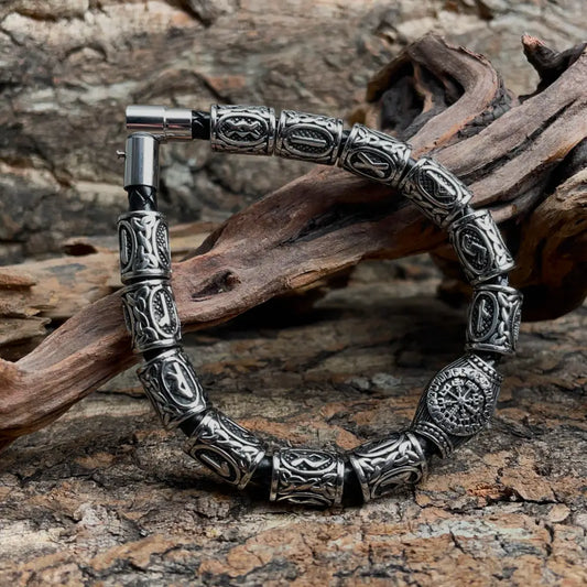 Viking Runes Beads Bracelet