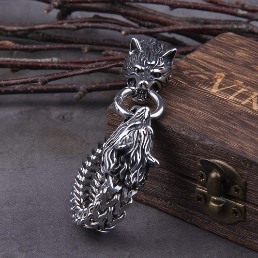 Fenrir Head Wolf Bracelet