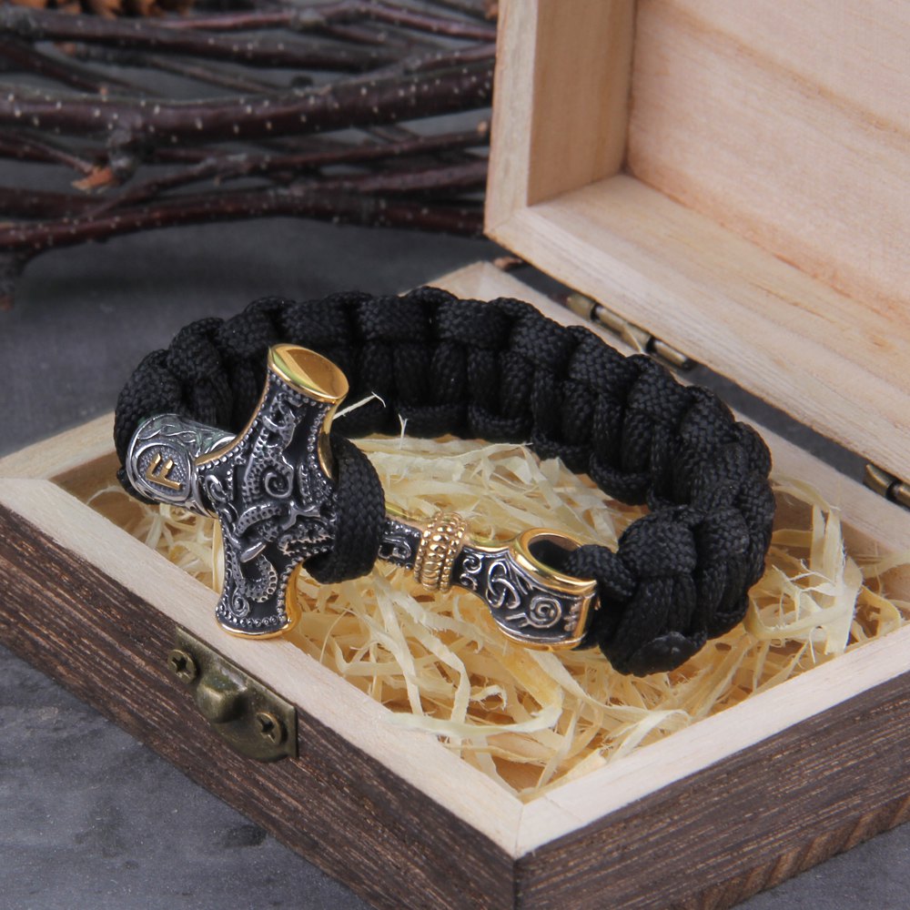 Mjolnir Thor's Hammer Braided Bracelet