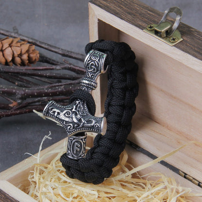 Mjolnir Thor's Hammer Braided Bracelet