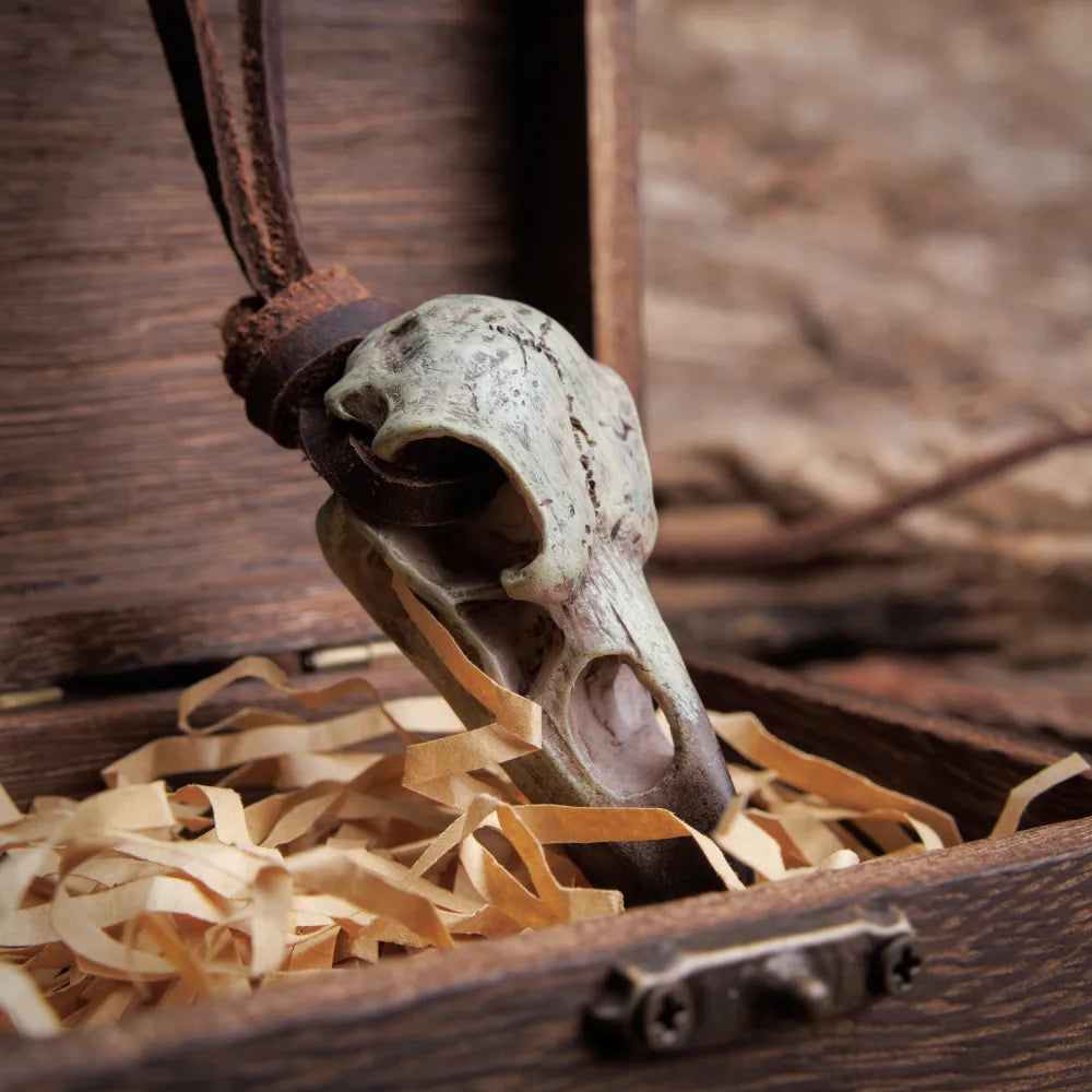Raven Skull Necklace