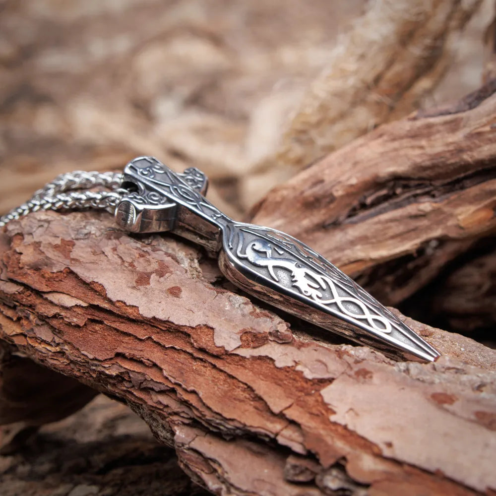 Viking Sword Spear Necklace