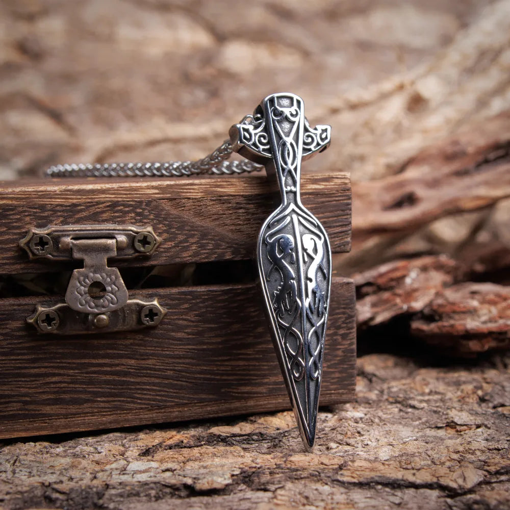 Viking Sword Spear Necklace