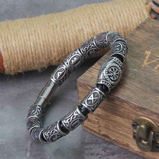 Viking Runes Beads Bracelet