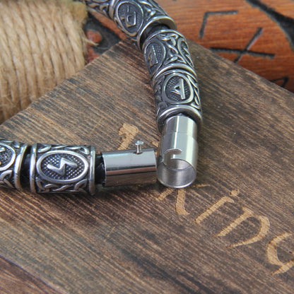 Viking Runes Beads Bracelet