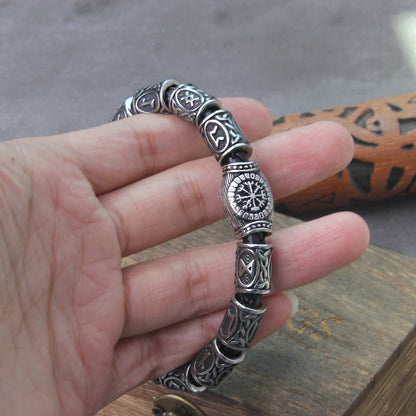 Viking Runes Beads Bracelet