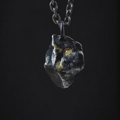 Aerolite Necklace - Silver with Gold inlay