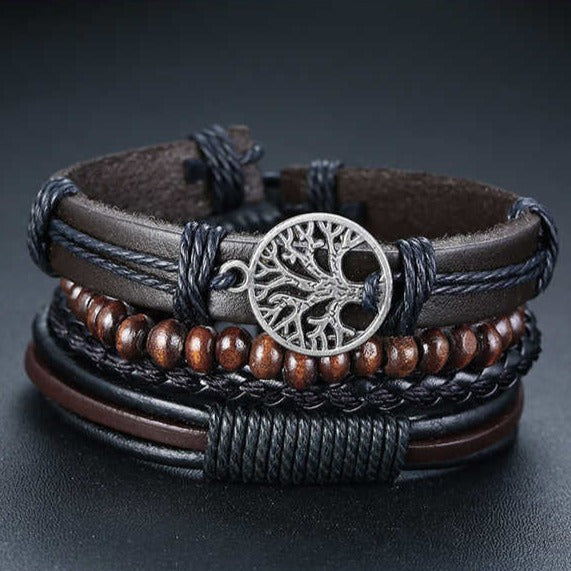 Tree of Life Braided Adjustable Cord Bracelet - Norse Spirit